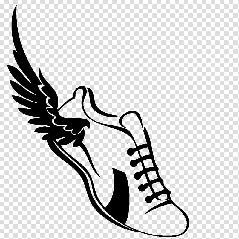 footwear shoe wing black-and-white plimsoll shoe, Blackandwhite, Athletic Shoe, Sneakers, High Heels, Stencil transparent background PNG clipart
