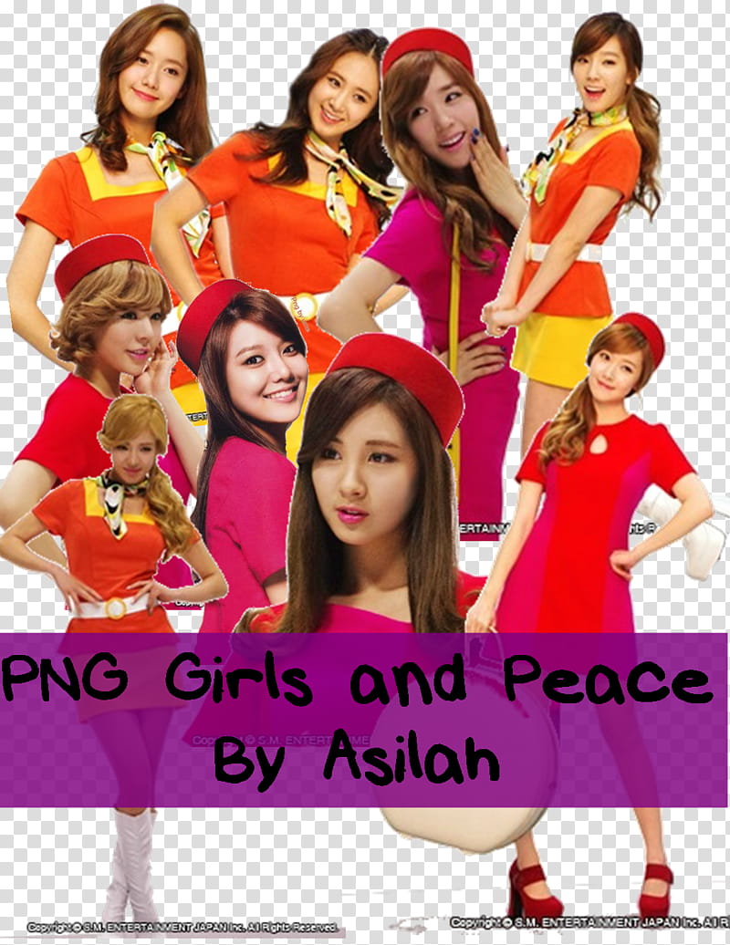 SNSD Girls and Peace transparent background PNG clipart