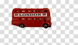 London, red London bus toy transparent background PNG clipart