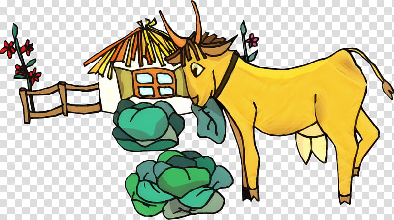 Goat, House, Drawing, Fence, Farm, Burro, Bovine, Working Animal transparent background PNG clipart