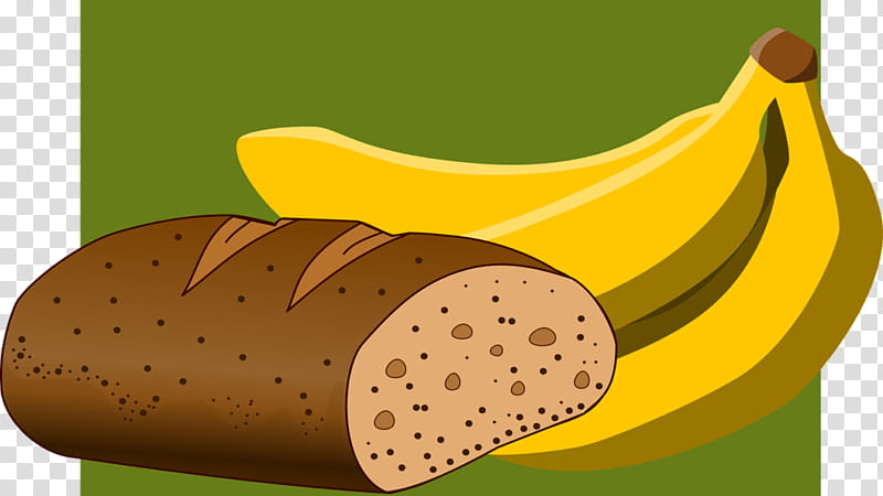 Banana, Banana Bread, Food, Fruit, Loaf, Quick Bread, Brown Bread, Sausage transparent background PNG clipart