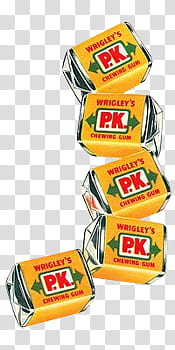 , Wrigley's P.K chewing gum transparent background PNG clipart