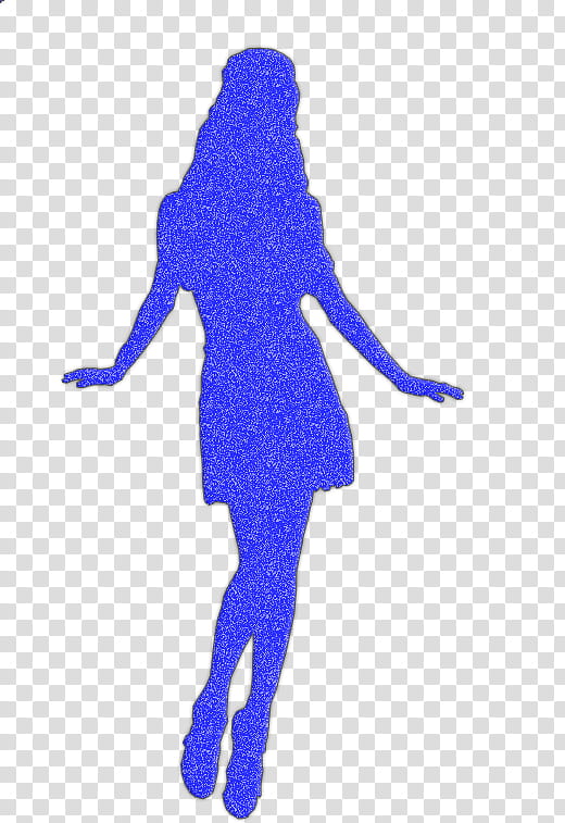 Silueta azul Selena Gomez transparent background PNG clipart