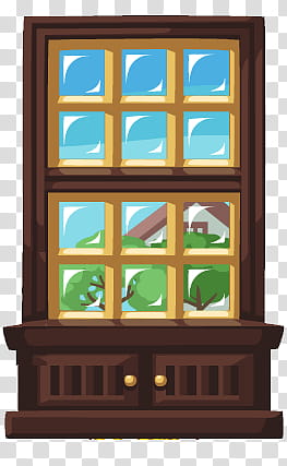 brown and yellow window illustratio transparent background PNG clipart
