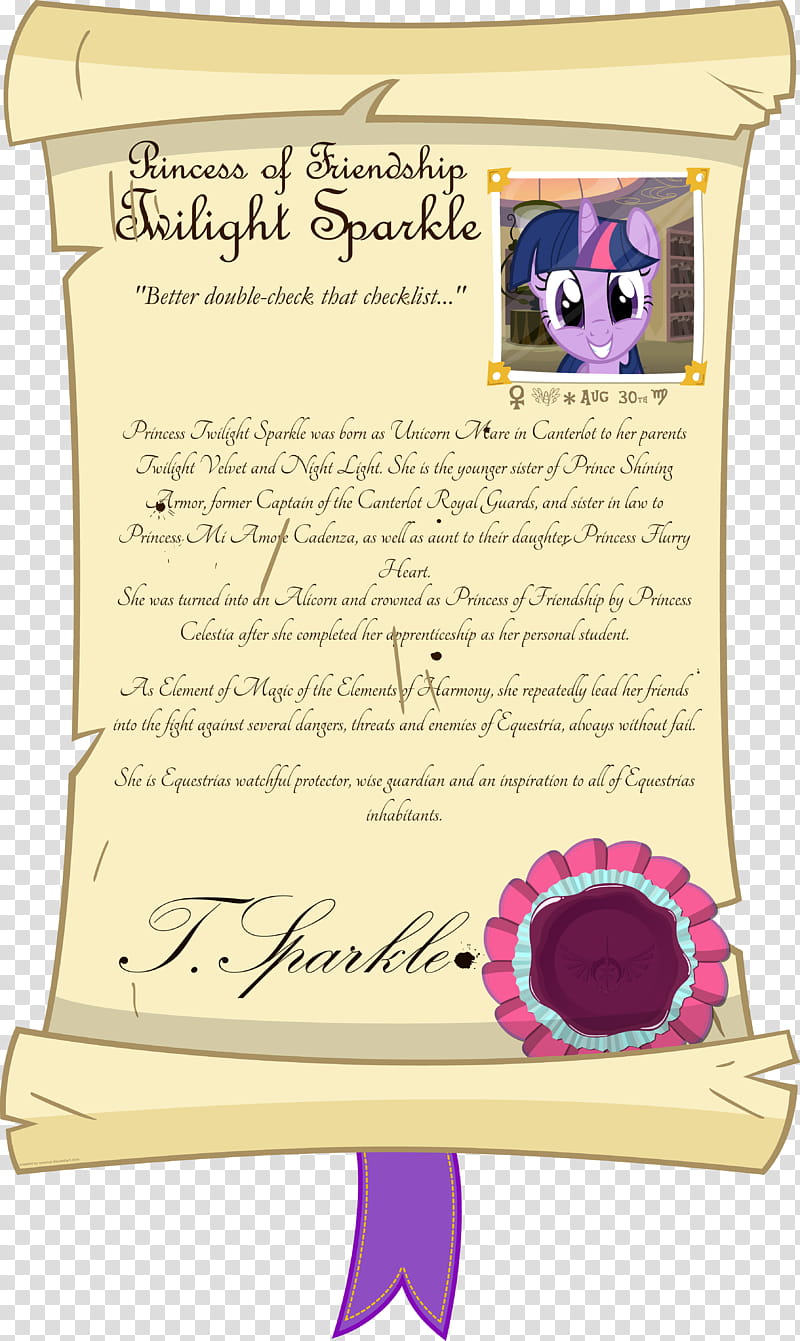 Twilight Sparkle Character Scroll Example transparent background PNG clipart