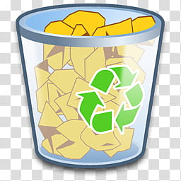 Refresh CL Icons , Recycle_Bin_Full, clear trashbin illustration transparent background PNG clipart