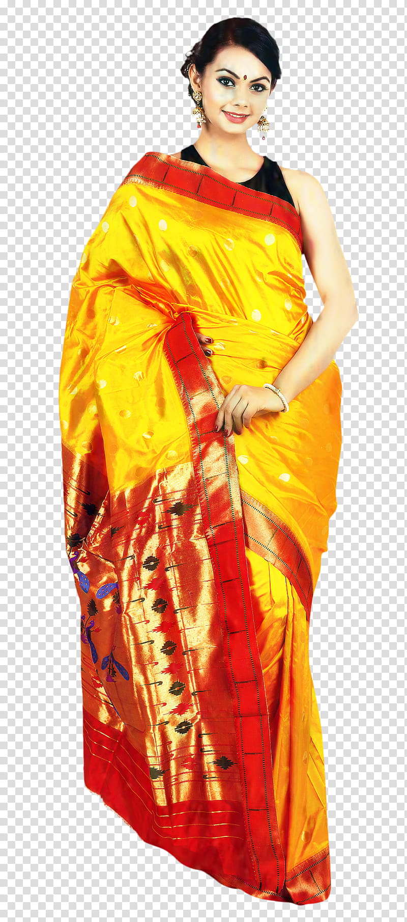 India Wedding, Sari, Wedding Sari, Paithani, Yeola, Dress, Clothing, Clothing In India transparent background PNG clipart