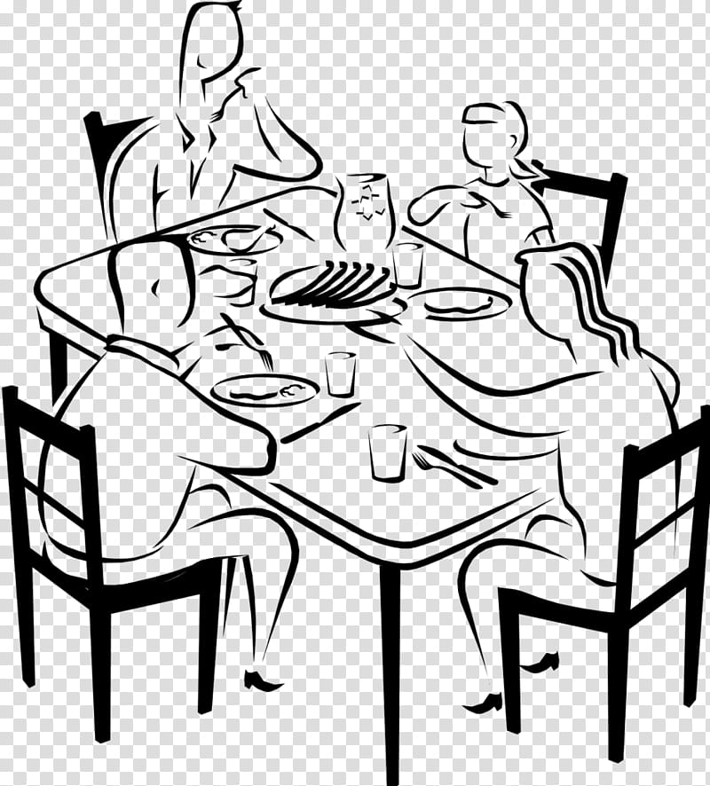 dining table with food clipart no background