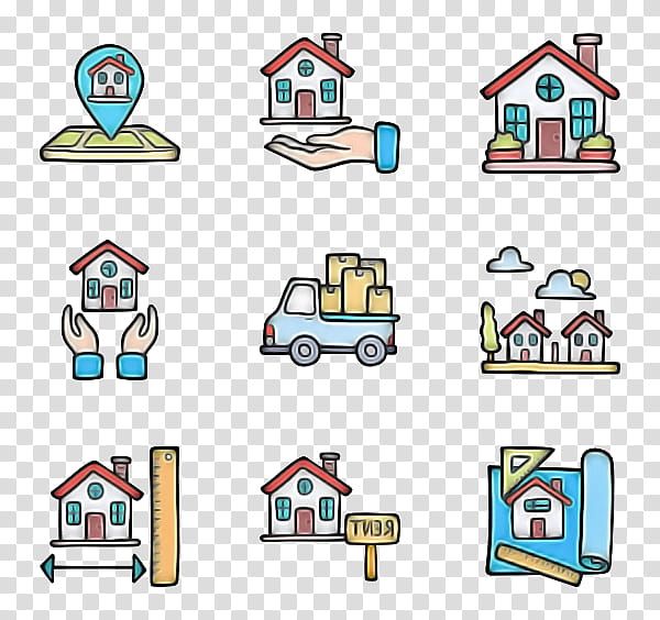 line toy block house furniture wooden block transparent background PNG clipart