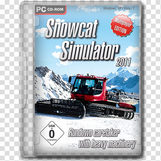 Game Icons , Snowcat-Simulator-, PC CD-ROM Snowcat Simulator  case transparent background PNG clipart