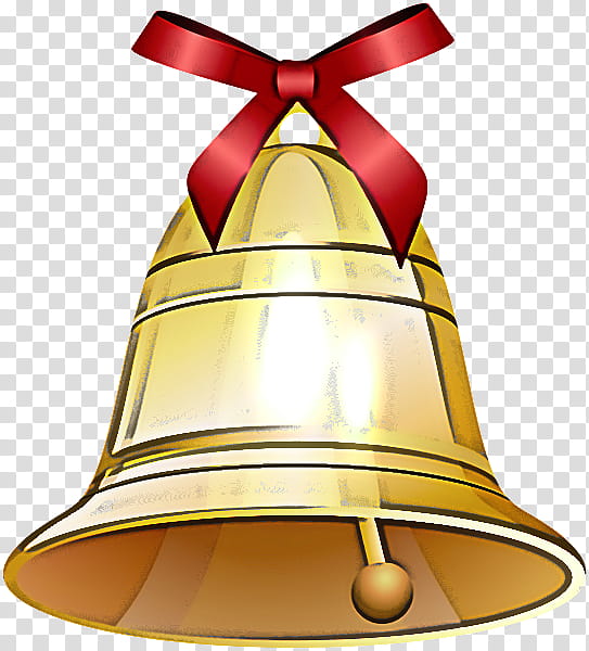 bell handbell ghanta brass cone, Metal, Ribbon transparent background PNG clipart