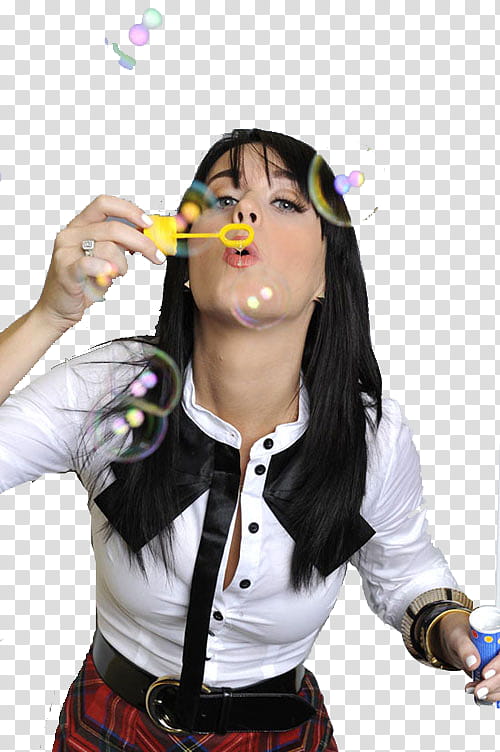 Katy perry Sorpresa D, woman blowing bubbles transparent background PNG clipart
