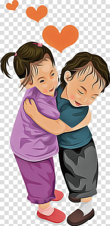 cartoon child love interaction cheek, Cartoon, Fun, Hug, Gesture, Mother, Toddler, Play transparent background PNG clipart