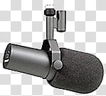 Microfonos, black and gray microphone transparent background PNG clipart