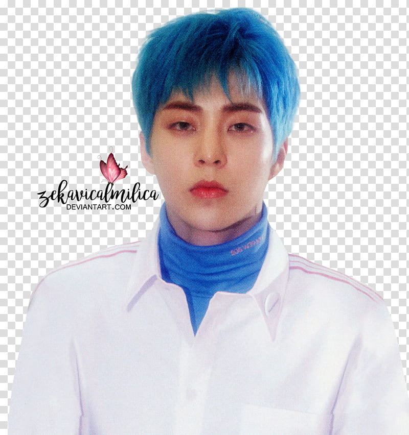 EXO CBX Xiumin Blooming Days, men's white button-up top transparent background PNG clipart