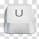 Keyboard Buttons, white U button transparent background PNG clipart