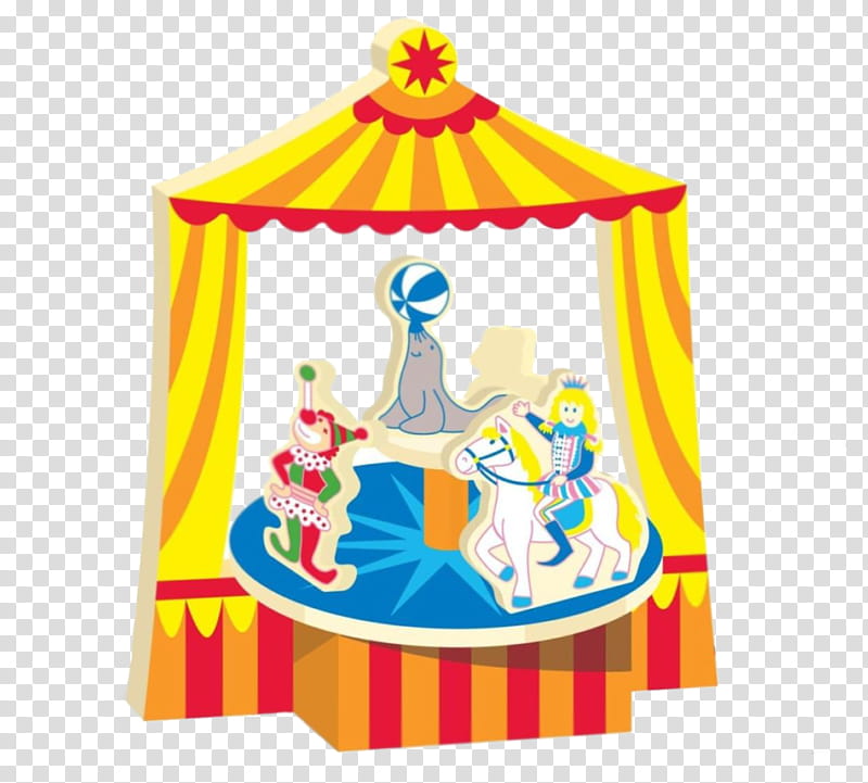 Circus, orange and yellow carnival-themed illustration transparent background PNG clipart