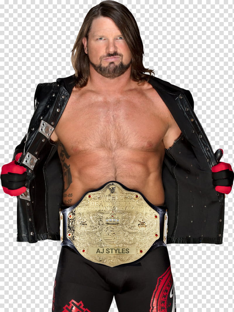 AJ STYLES WORLD HEAVYWEIGHT CHAMPION transparent background PNG clipart