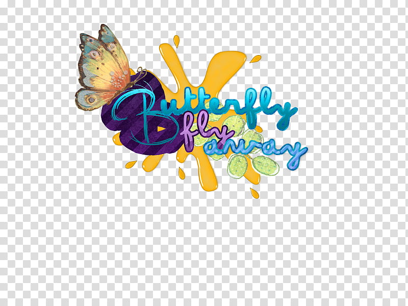 Pgn text , multicolored butterfly fly away text illustration transparent background PNG clipart