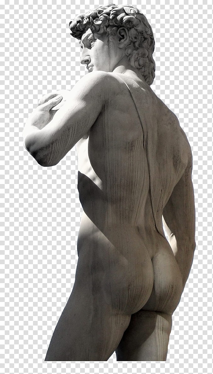 marble and stone, white ceramic statue of man transparent background PNG clipart