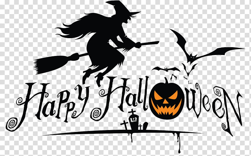 Halloween, happy halloween text illustration transparent background PNG  clipart