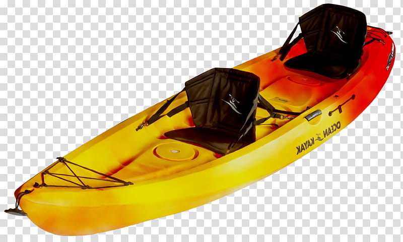 Boat, Sea Kayak, Yellow, Water Transportation, Vehicle, Boating, Kayaking, Canoeing transparent background PNG clipart
