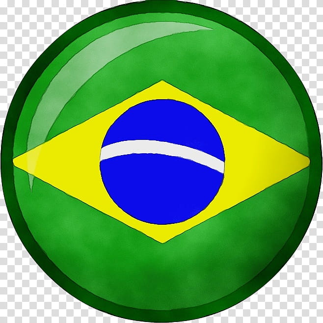 Brazil Flag, Watercolor, Paint, Wet Ink, 2014 Fifa World Cup, Flag Of Brazil, Green, Emblem transparent background PNG clipart
