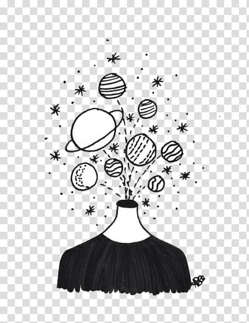 human head figure with planet head transparent background PNG clipart