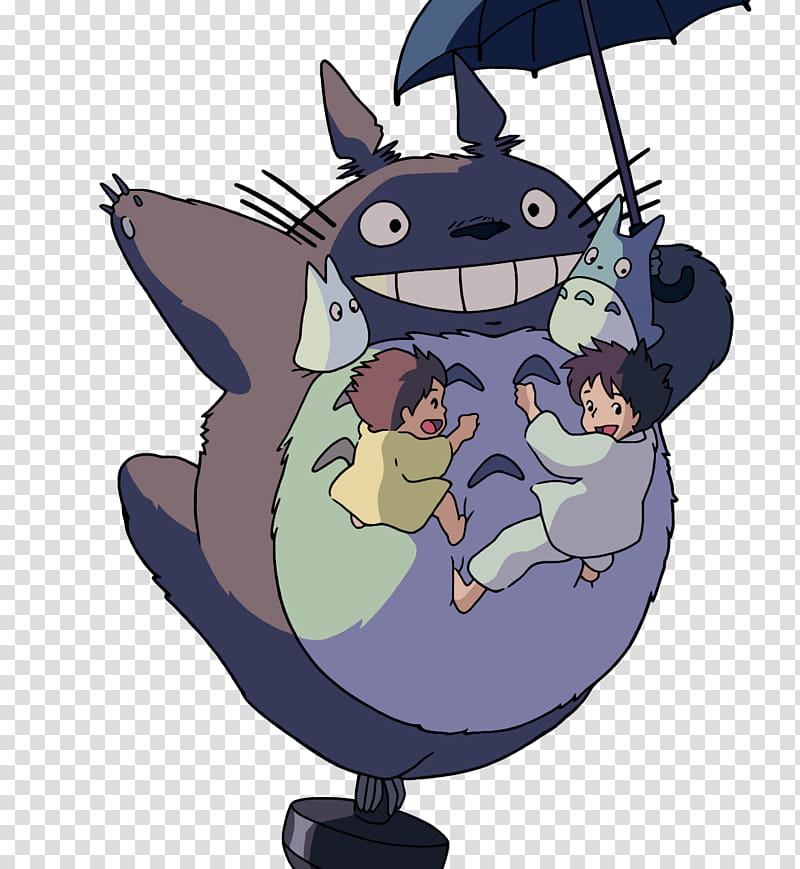 Totoro with children illustration transparent background PNG clipart