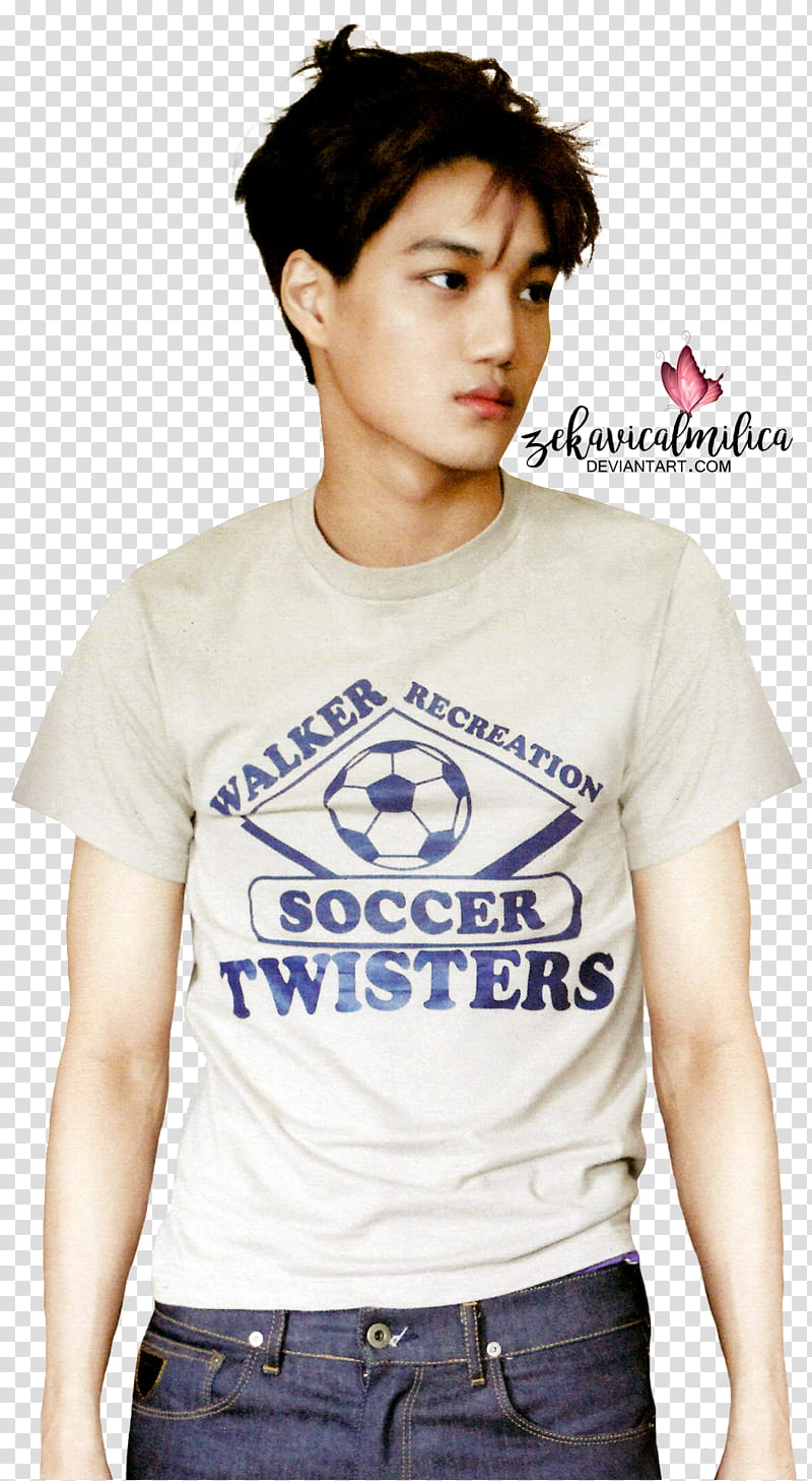 EXO Kai Die Jungs, man wears white top transparent background PNG clipart