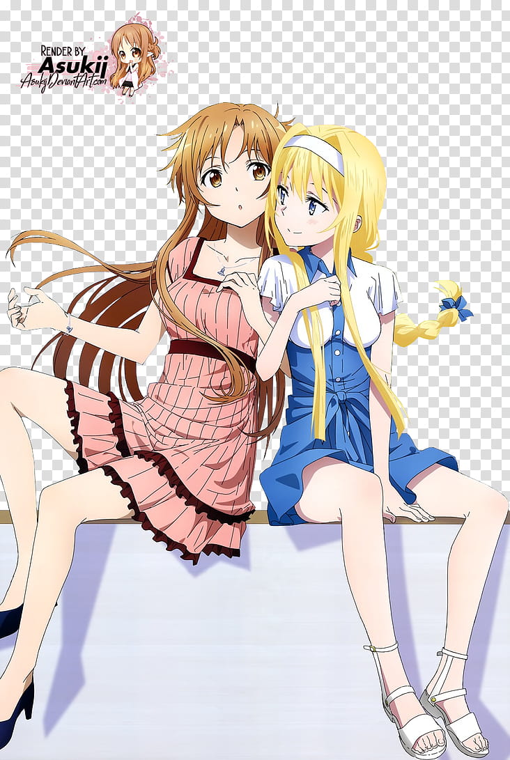 Asuna x Alice transparent background PNG clipart