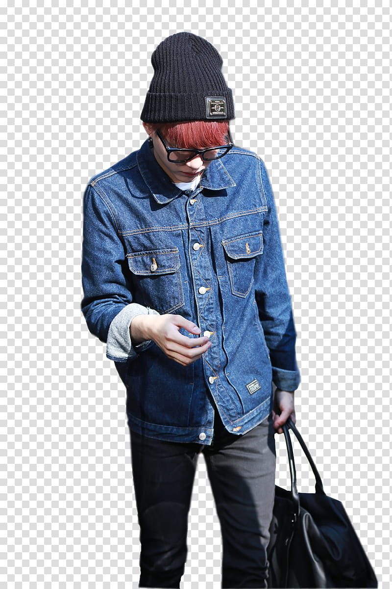 Render Bts suga, man holding bag while walking transparent background PNG clipart