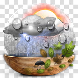 Sphere   the new variation, gray clouds and lightning illustration in bowl transparent background PNG clipart