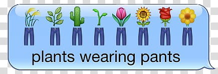 Aesthetic, plants wearing pants chart transparent background PNG clipart