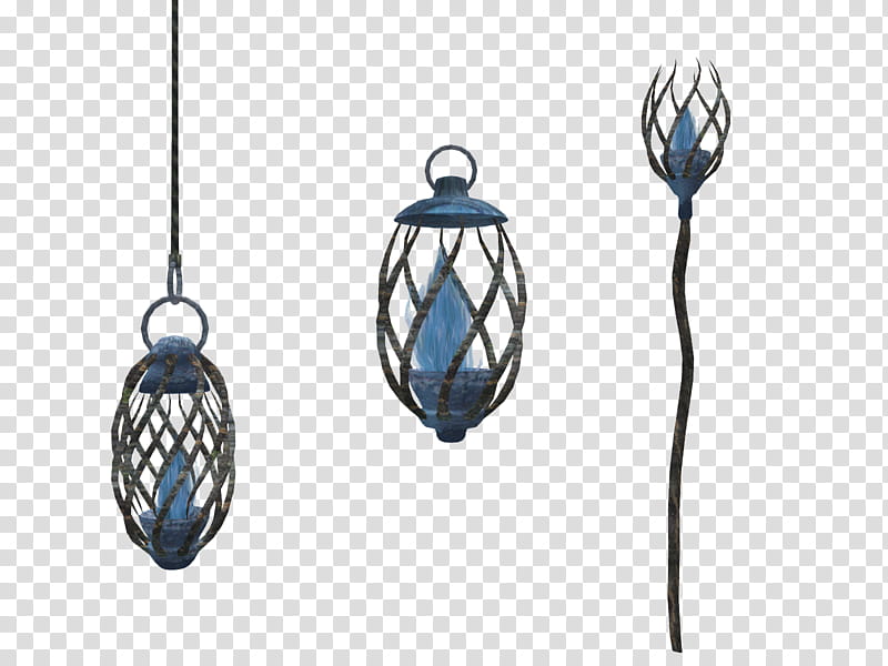 Elven Lamp, blue pendant lamp transparent background PNG clipart