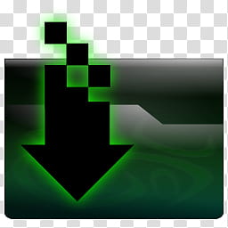 Black Pearl Dock Icons Set, BP Folder Torrents Green transparent background PNG clipart