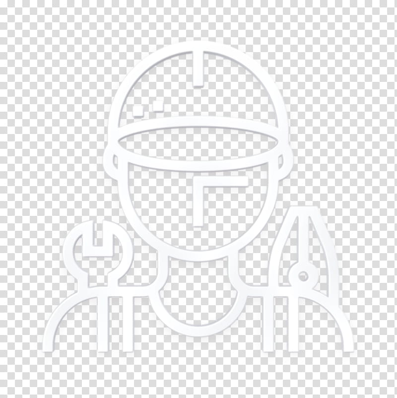 Mechanic icon Worker icon Car service icon, Logo, Text, Symbol, Emblem, Blackandwhite transparent background PNG clipart