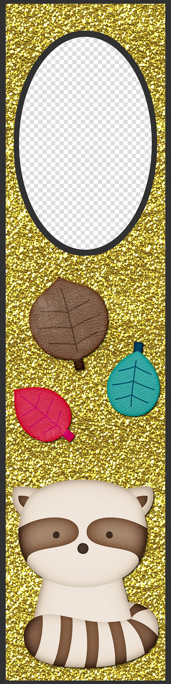 In the Woods Bookmarks, squirrel and leaves artwork transparent background PNG clipart