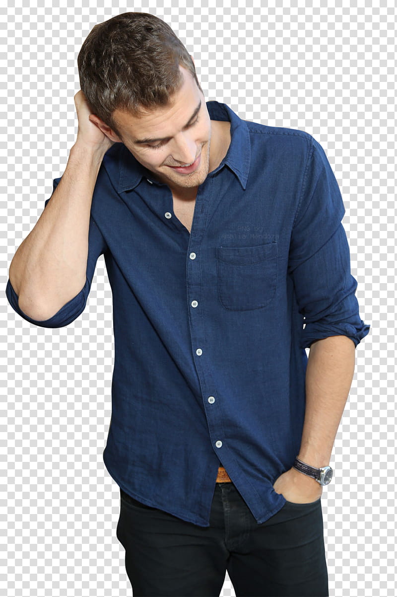 THEO JAMES, man scratching back of his head transparent background PNG clipart