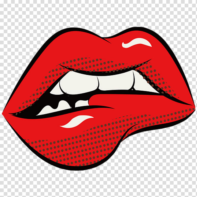 Lips, Pop Art, Painting, Silhouette, Drawing, Mouth, Red, Tooth transparent background PNG clipart