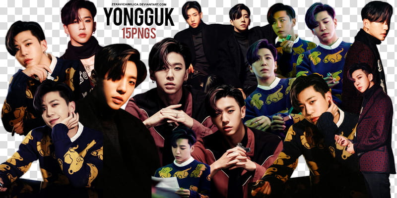 B A P Yongguk Noir, Yongguk PNOS illustration transparent background PNG clipart