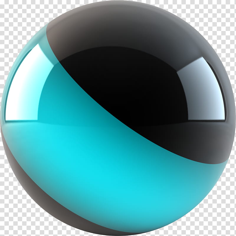 Abstract Sphere Renders , round black and teal artwork transparent background PNG clipart