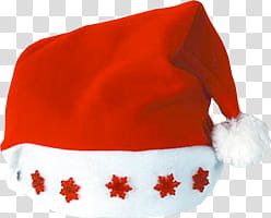 Christmas, red and white Christmas hat illustration transparent background PNG clipart