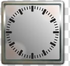 Vista Rainbar V English, square gray analog clock graphic transparent background PNG clipart