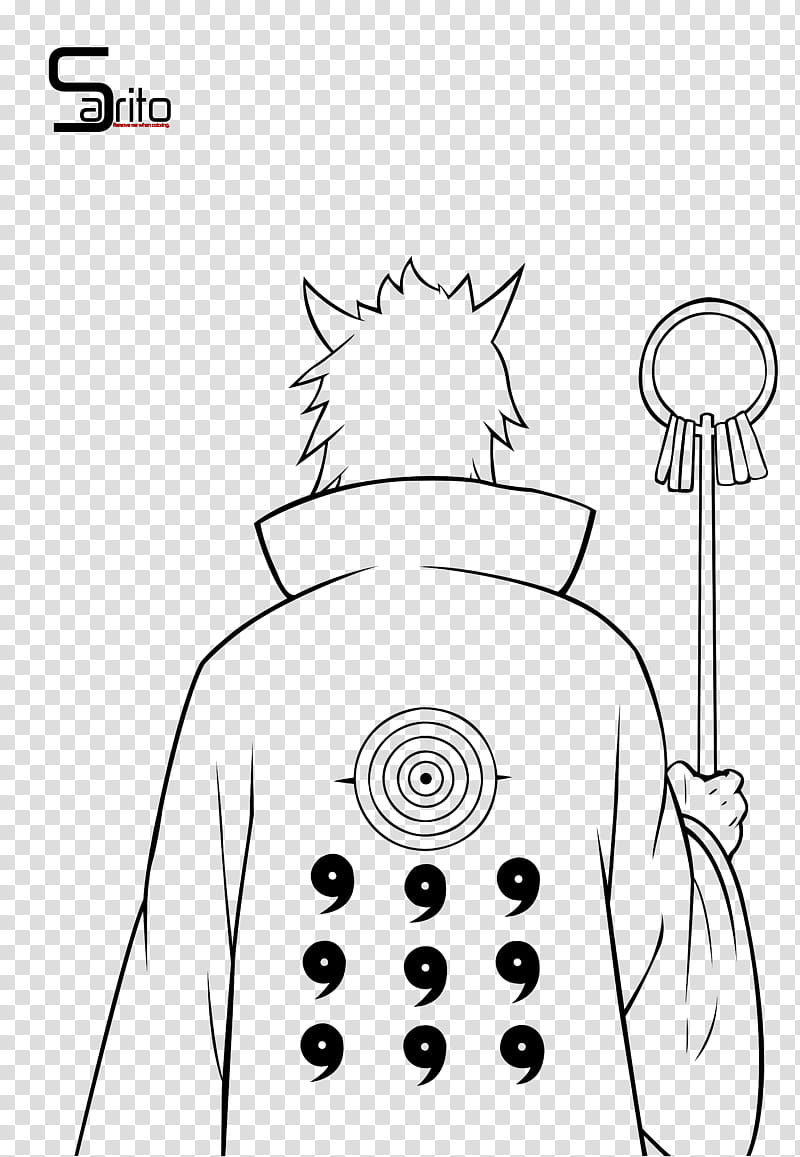 The Sage of The Six Paths Lineart, Naruto Shippuden Otsosuki standing transparent background PNG clipart