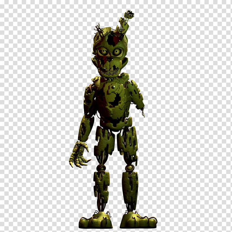 Springtrap v, D of a character from Friday Nights at Freddy's transparent background PNG clipart