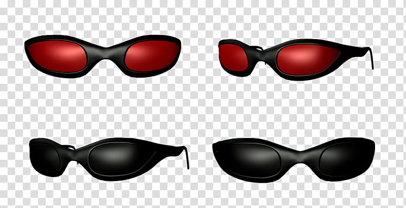 Sun Glasses, two black-and-red glasses collagef transparent background PNG clipart