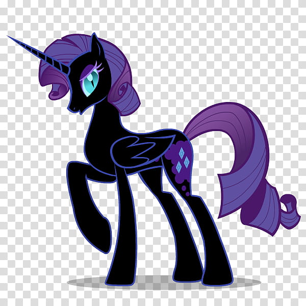 My Little Pony, black and purple pony illustration transparent background PNG clipart