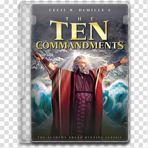 Movie Icon Mega , The Ten Commandments, The Ten Commandments CD case transparent background PNG clipart