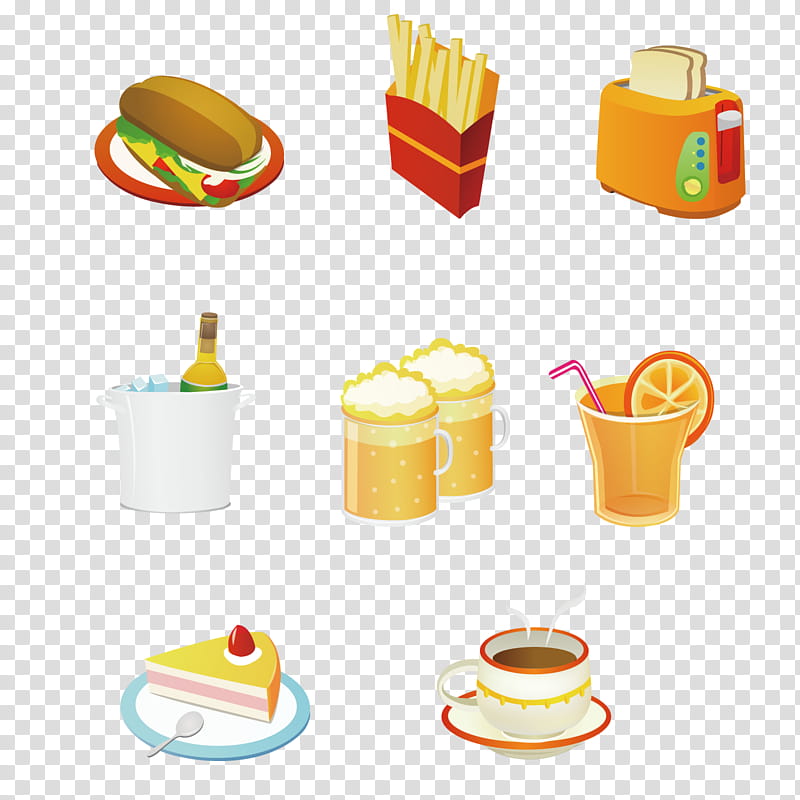 Junk Food, Hamburger, Chinese Cuisine, Cooking, Drawing, Noodle, Flat Design, Yellow transparent background PNG clipart